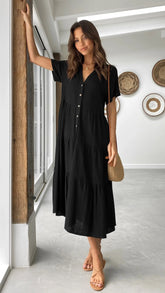 Kimberly Midi Dress - Black