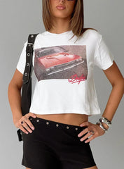 Dodge Girl Graphic Top White