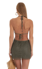 Cut Out Dress In Green