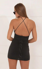 Cutout Bodycon Dress In Black