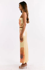 Denzel Yellow Floral Sequin Top