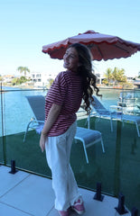 Alba Pink Stripe Oversized Tee