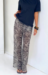 Joplin Black Sheer Zebra Print Pants